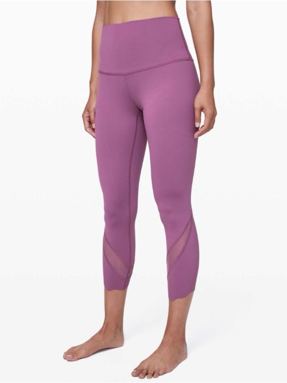Lululemon Wunder Under Crop II *Roll Down Scallop Full-On Luxtreme 24” Vintage P